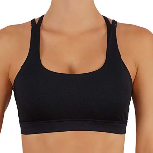 Criss Cross Detail Back Strappy Sports Bra - Picture 2 of 2